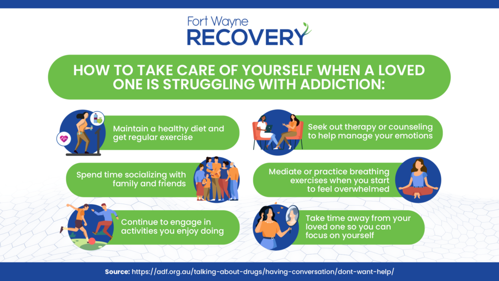 Self Care Tips for People Dealing with Addiction Infographic Fort Wayne Recovery